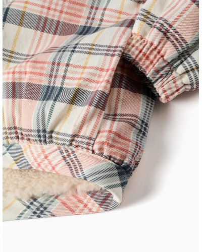 CAZADORA CUADROS CON CUELLO SHERPA ZIPPY