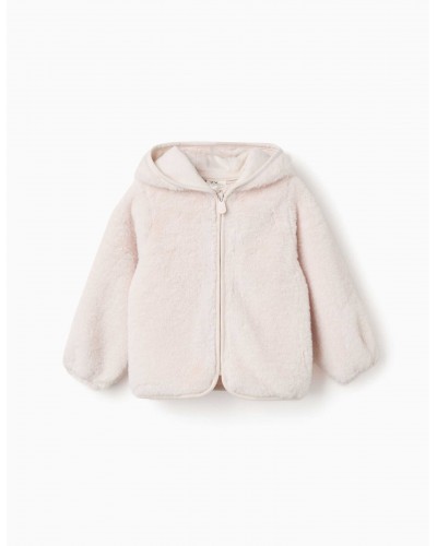 CHAQUETA BEBÉ NIÑA PELO BEIGE CLARO ZIPPY