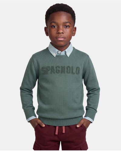 JERSEY NIÑO CUELLO CAJA LETRAS VERDE SPAGNOLO